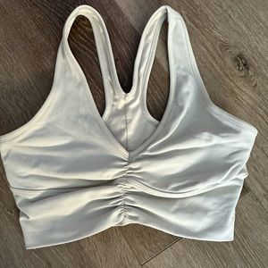 Alo bone white sports bra